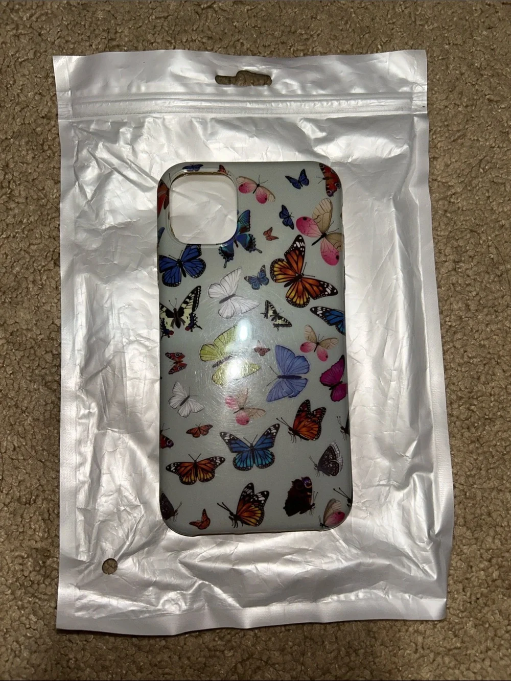 Butterfly Print iPhone 11 Case - Multicolor Floral Butterflies
